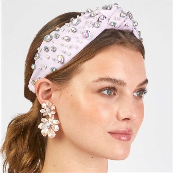 Lele Sadoughi x Stoney Clover Lane Headband Lilac NWT - Picture 1 of 8